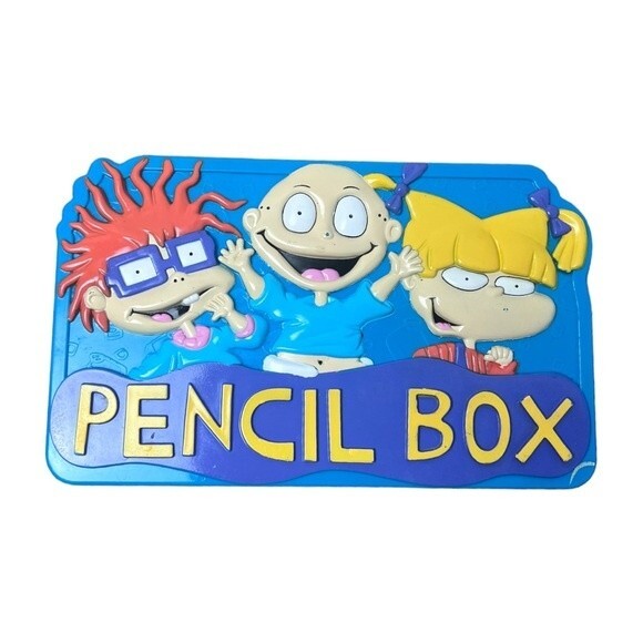 Vintage Rugrats 1998 Viacom Nickelodeon Hard Pencil Box Case Storage Container - Picture 1 of 11
